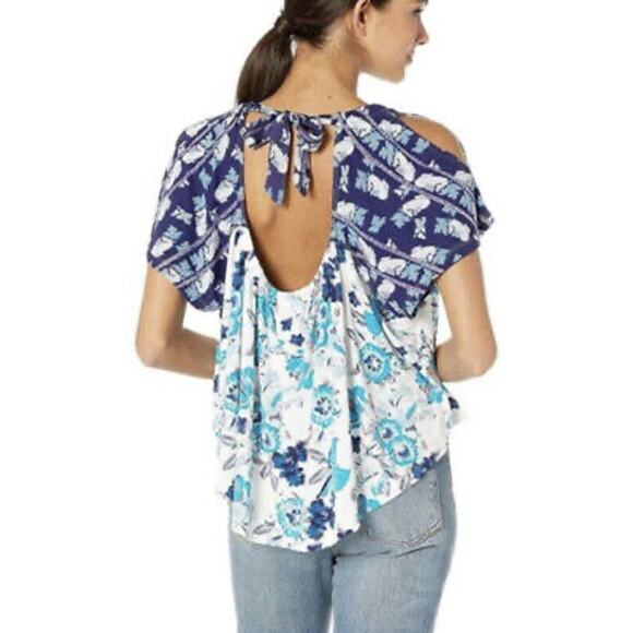 FREE PEOPLE BAJA BABE COLD SHOULDER TOP Women's XS or Small - Picture 1 of 6